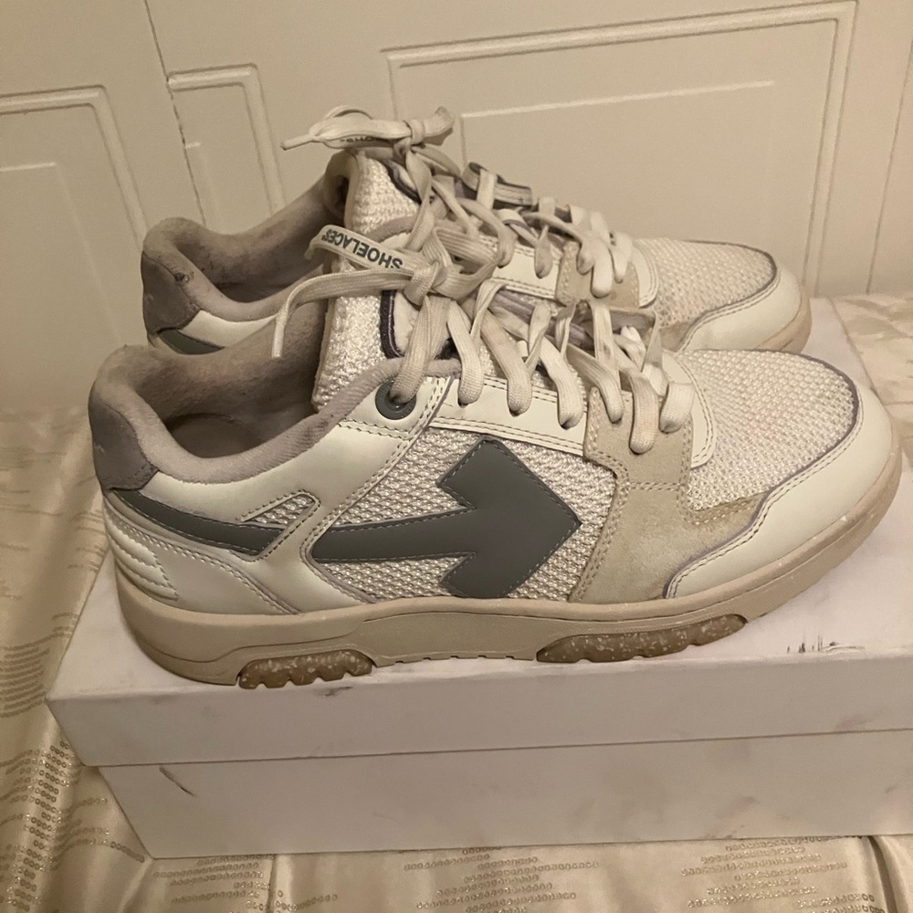 White and Gray Sneakers